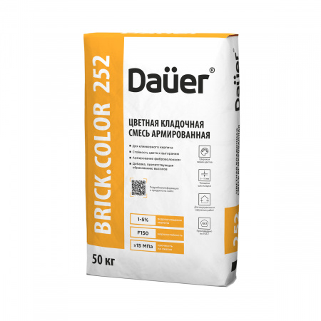 Цветная кладочная смесь армированная Dauer BRICK.COLOR 252 бежевая 50 кг